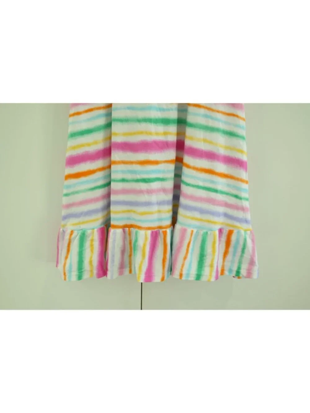 NWT Cuddl Duds Cotton Blend Sleeveless Short Sleep Chemise Sz L Ruffle Stripe